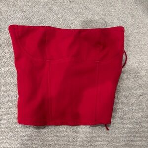 Edikted Strapless Red Corset Top